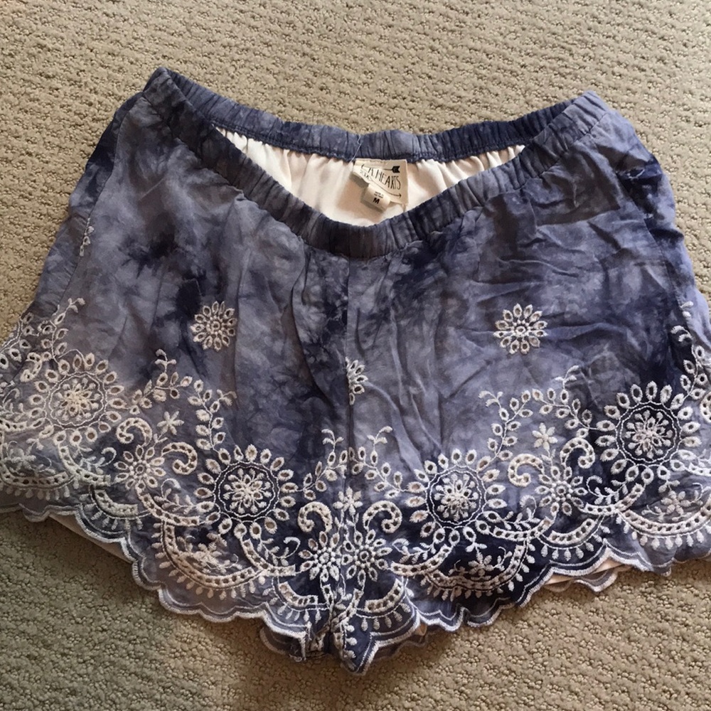 LA Hearts Boho Blue & White Shorts